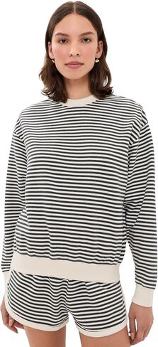 Clare V. Women's Oversized Stripe Sweatshirt in Saudi Arabia