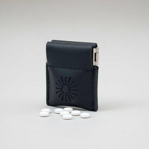 Travel Pill Pouch – Small Discreet Medicine Holder for Pockets and Bags – Compact Pill Storage for Vitamins and Supplements – Black in Saudi Arabia