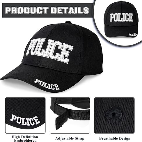 Yezmo Police Costume Accessories, Cop Costume Accessories Kit with Cop Hat Badge Handcuffs for Adult Halloween Dress up in Saudi Arabia