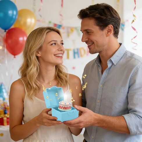 Green Convenience Happy Birthday Box,Lights,Music and Sound Cake Pop Up Birthday Box for Women Men,Wife Husband Mom Daughter Sister in Saudi Arabia