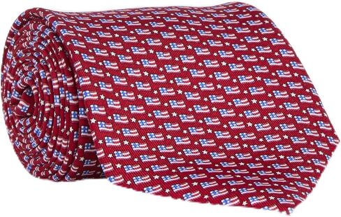vineyard vines Men's Usa Micro Flag Printed Tie in Kuwait