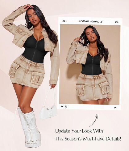 MERYOSZ Shapewear Tummy Control Body Shaper for Women V Neck Faja Shapewear Bodysuit with Zipper in Saudi Arabia