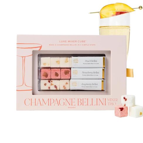TEASPRESSA LUXE Mixology Cubes Instant Champagne Cocktail Kit | 100% Natural Drink Mix for Cocktails, Mocktails, and Non Alcoholic Drinks | Birthday Gifts for Women | As Seen on Shark Tank | 18 Count in Saudi Arabia