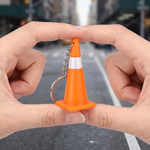 jojofuny Mini Traffic Cone Keychain, Construction Keychain for Backpack, Purse and Keys, Small Safety Bag Charm Pendant, Roadwork Novelty for Car Lovers and Work Theme Party in Kuwait