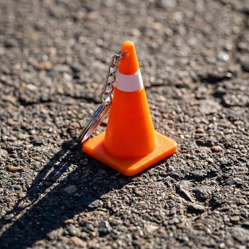 jojofuny Mini Traffic Cone Keychain, Construction Keychain for Backpack, Purse and Keys, Small Safety Bag Charm Pendant, Roadwork Novelty for Car Lovers and Work Theme Party in Kuwait