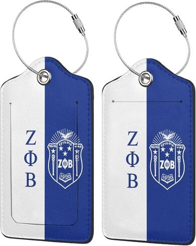 Girl AKA Sorority Leather Luggage Tags, Sorority Paraphernalia Suitcase Identifiers for Women Girls 2 Pcs in Kuwait