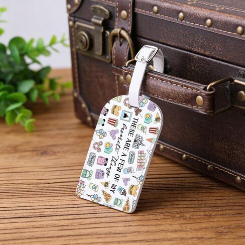 Fairytale Fans Luggage Tag Vacation Trip Gift Mouse Ice Cream Bag Tag Magic Snacks Mouse Ice Cream Lover Gift (Things-tag) in Kuwait