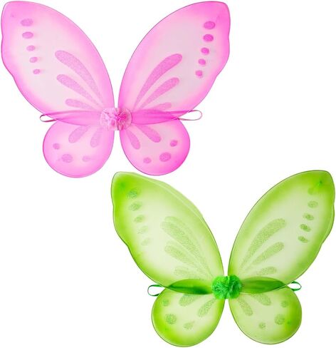 2Pcs Fairy Wings Adult Women, Ultra-Light Nylon Butterfly Wings, Small Wings for Halloween Costume Party Dress Up in Saudi Arabia