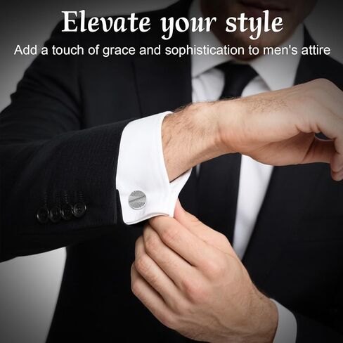 8pcs Cufflinks for Men, Classic Simple Cufflinks Men’s Jewelry Accessories for Groom Shirt Suit (4 Designs) in Kuwait