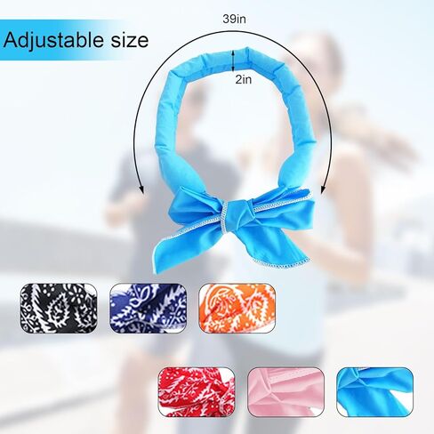 6 Pcs Cooling Neck Wraps Neck Cooler Ice Bandanas Scarf for Hot Weather, Cooling Scarf Ice Bandanas Summer for Men Women Camping Running Outdoor Sports in Kuwait