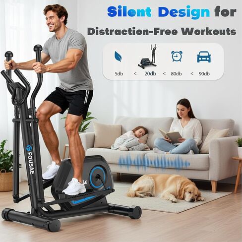 Under Desk Elliptical Exercise Machine, Ellipse Leg Exerciser As Seen On TV with 15 Adjustable Speeds, Fully Assembled Pedal Exerciser for Seniors with Display Monitor & Remote Control in Saudi Arabia