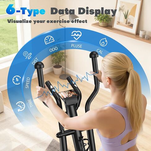 Under Desk Elliptical Exercise Machine, Ellipse Leg Exerciser As Seen On TV with 15 Adjustable Speeds, Fully Assembled Pedal Exerciser for Seniors with Display Monitor & Remote Control in Saudi Arabia