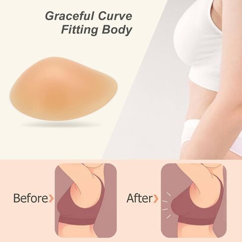 1 Piece Silicone Breast Form Mastectomy Prosthesis Teardrop Shape Bra Enhancer Inserts in Saudi Arabia
