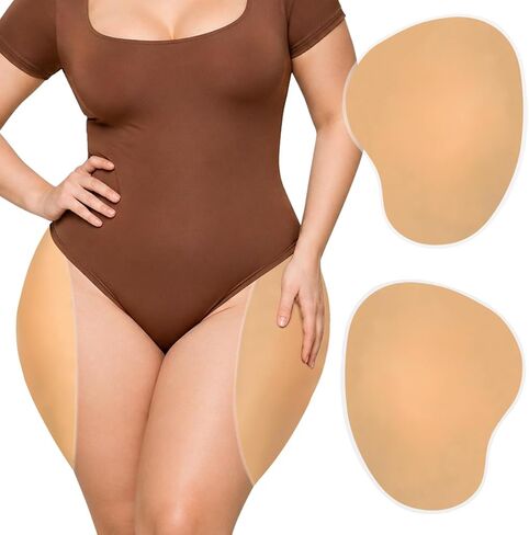 2Pcs Self Adhesive Silicone Hip Pads for Women Soft Sticky Silicone Butt Pads Natural Looking Hip Enhancer Pads in Saudi Arabia