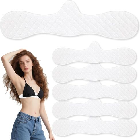 6 Pack Cotton Bra Liners to Absorb Sweat Under Breasts, Reusable Under Breast Sweat Pads, Moisture-Wicking & Breathable Bra Sweat Liners for Women in Saudi Arabia