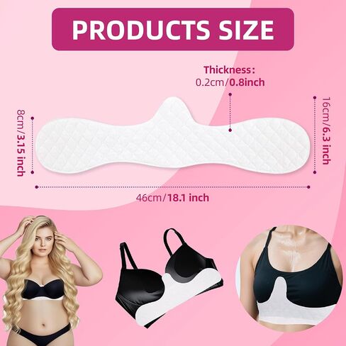 6 Pack Cotton Bra Liners to Absorb Sweat Under Breasts, Reusable Under Breast Sweat Pads, Moisture-Wicking & Breathable Bra Sweat Liners for Women in Saudi Arabia
