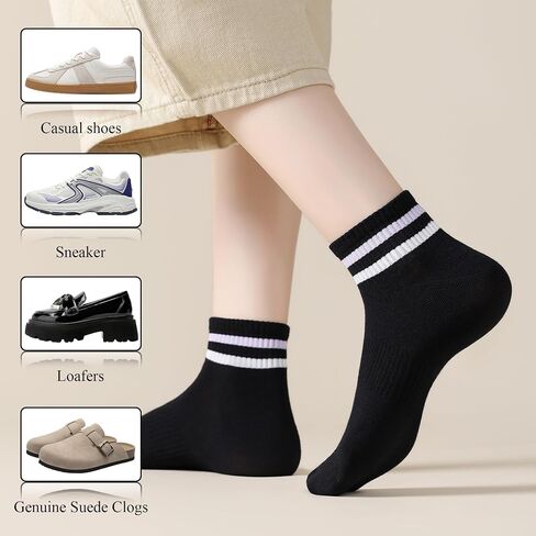 SIONCY 6 Pairs Ankle Socks for Women Cotton Low Cut Thin Casual Athletic Socks Breathable in Kuwait