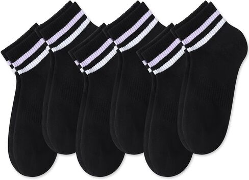 SIONCY 6 Pairs Ankle Socks for Women Cotton Low Cut Thin Casual Athletic Socks Breathable in Kuwait