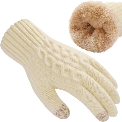 Tavaleu Womens Winter Gloves - Touch Screen Gloves with Thermal Dual-Layer Lining, Warm Fleece gloves for Cold Weather in Saudi Arabia