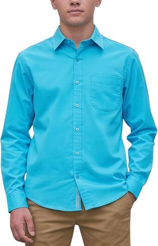 ToBeInStyle Boys’ Juniors Long Sleeve Dress Shirt Solid Button Down Collar Shirt Uniform Top in Kuwait