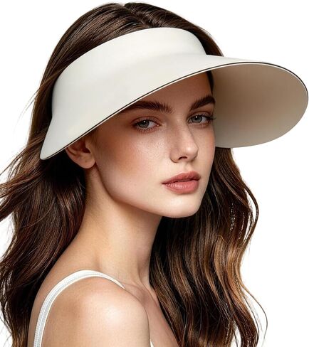 Women's Sun Hat - Lightweight Wide Brim Sun Visor, Sun Protection Foldable Beach Hat for Vacation & Outdoor Activities in Saudi Arabia