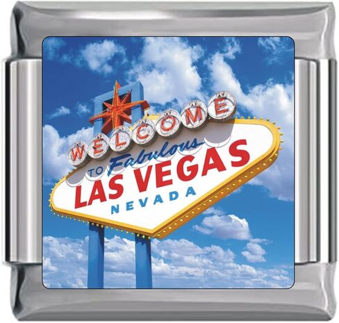 NewCharms Welcome To Las Vegas Nevada Italian Charm in Kuwait