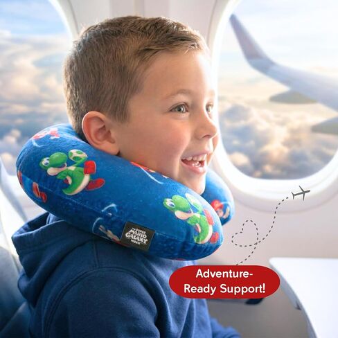 The Super Mario Galaxy Movie Travel Neck Pillow – Kids Soft Comfortable Airplane & Car Pillow, Portable Travel Gift, Ages 3-10, (100% Officially Licensed Product) By Franco in Kuwait