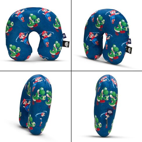 The Super Mario Galaxy Movie Travel Neck Pillow – Kids Soft Comfortable Airplane & Car Pillow, Portable Travel Gift, Ages 3-10, (100% Officially Licensed Product) By Franco in Kuwait