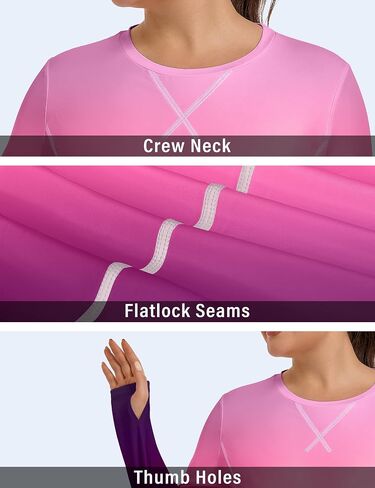 FOREYOND Women’s Plus Size UPF 50+ Long Sleeve Sun Shirt with Thumb Holes Quick Dry Athletic Hiking Running Workout Tops in Kuwait
