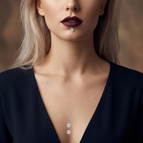 14G Titanium Surface Piercing Jewelry – Flat Bar CZ Staple Barbell, Internally Threaded Tragus Surface Staple Bar, Body Jewelry for Surfaces Tragus, Anti-Eyebrow, Nape (1 Piece) in Saudi Arabia