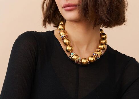 Kenneth Jay Lane, Gold Ball Necklace, Bracelets and Earrings in Kuwait
