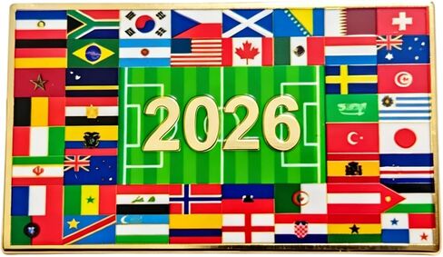 2026 USA Canada Mexico World Football Soccer Cup Pins, National Flag Enamel Badge Brooch for Football Fans Souvenirs Gifts in Kuwait