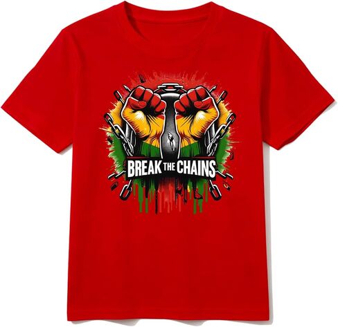 Black History Juneteenth Shirts for Kids: Classic Crewneck Cotton Tees (2-7T) in Kuwait