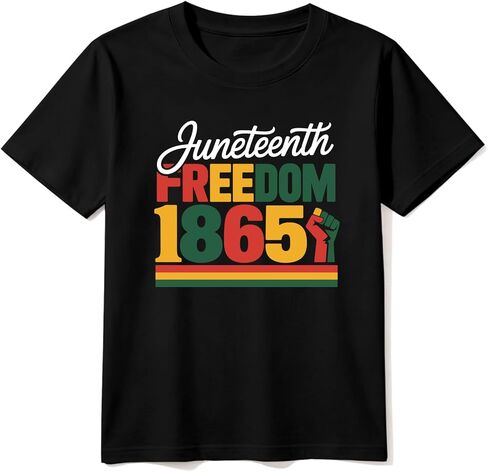 Black History Juneteenth Shirts for Kids: Classic Crewneck Cotton Tees (2-7T) in Kuwait