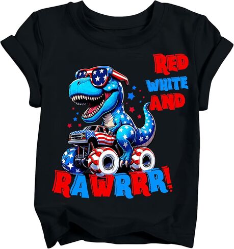 Boys 4th of July Shirt Kids 250th Anniversary Patriotic T Toddler Freedom American Flag Tee Tops 2026 (3T-10T) in Kuwait