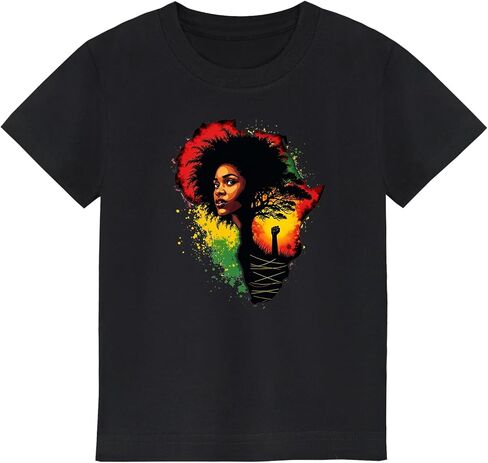 Black History Juneteenth Shirts for Kids: Classic Crewneck Cotton Tees (2-7T) in Kuwait
