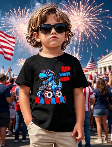 Boys 4th of July Shirt Kids 250th Anniversary Patriotic T Toddler Freedom American Flag Tee Tops 2026 (3T-10T) in Kuwait
