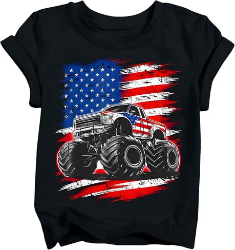 Boys 4th of July Shirt Kids 250th Anniversary Patriotic T Toddler Freedom American Flag Tee Tops 2026 (3T-10T) in Kuwait