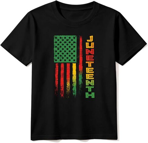 Black History Juneteenth Shirts for Kids: Classic Crewneck Cotton Tees (2-7T) in Kuwait