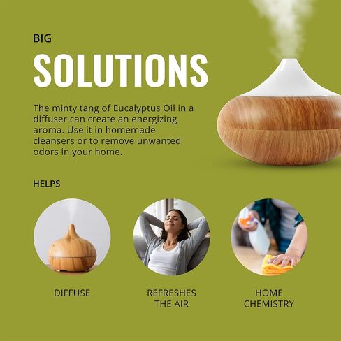 LAB BULKS ESSENTIAL OIL - Bundle of Peppermint and Eucalyptus Essential Oils, 16 oz Bottles, for Diffusers, Home Care, Candles, Aromatherapy in Saudi Arabia