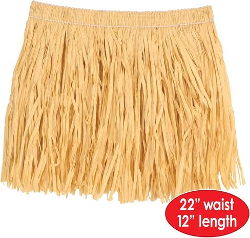Beistle Child Mini Natural Hula Skirt (Pack of 3) in Kuwait