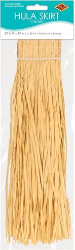 Beistle Child Mini Natural Hula Skirt (Pack of 3) in Kuwait
