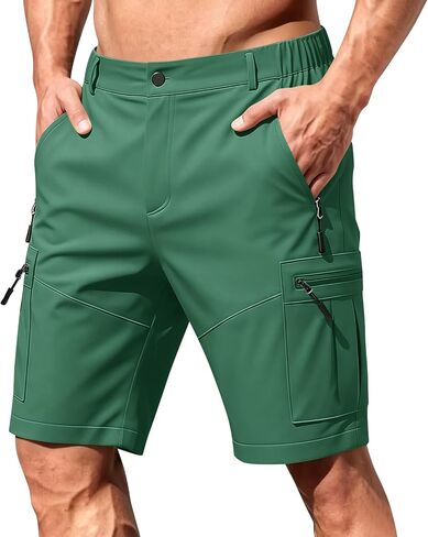 Mens Golf Shorts 7 Inch Inseam Relaxed Fit Stretch Business Casual Short Button Elastic Waist Bermuda Workout Short in Saudi Arabia