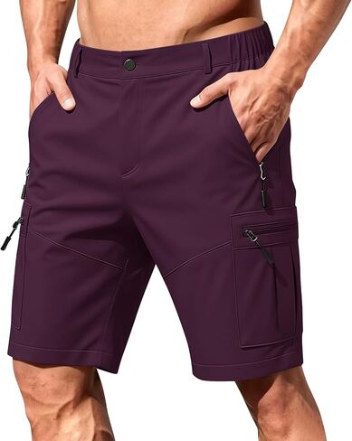 Mens Golf Shorts 7 Inch Inseam Relaxed Fit Stretch Business Casual Short Button Elastic Waist Bermuda Workout Short in Saudi Arabia