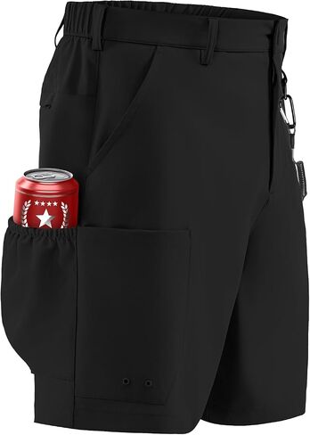 Palmyth Men's Fishing Shorts 7" with 8 Pockets Quick Dry Cargo Hiking Shorts Water Resistant Lightweight for Outdoor in Saudi Arabia