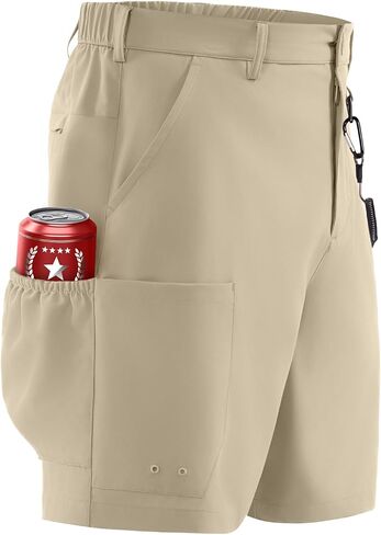 Palmyth Men's Fishing Shorts 7" with 8 Pockets Quick Dry Cargo Hiking Shorts Water Resistant Lightweight for Outdoor in Saudi Arabia
