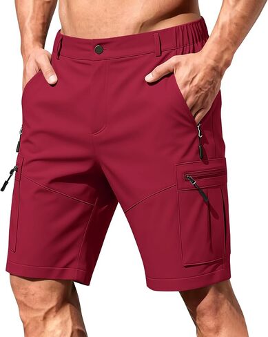 Mens Golf Shorts 7 Inch Inseam Relaxed Fit Stretch Business Casual Short Button Elastic Waist Bermuda Workout Short in Saudi Arabia