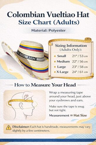 vivianfongdesigns llc Colombian Vueltiao Hat for Adults - Polyester Beige in Saudi Arabia