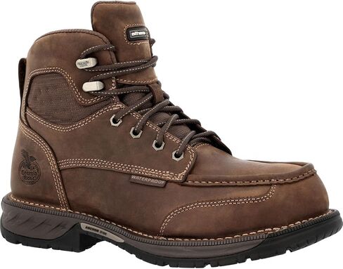 Georgia Boot Athens 360 6" Side-Zip Waterproof Nano Composite Toe Moc-Toe Work Boot in Kuwait