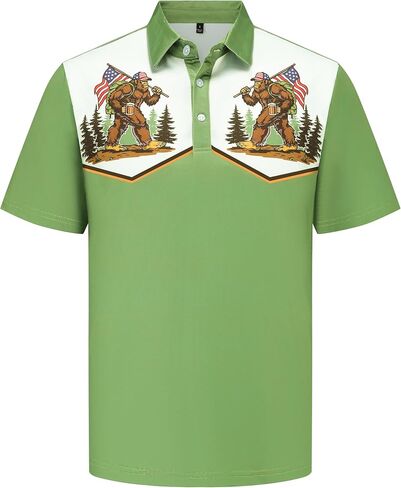 Mens Golf Polo Shirts Short Sleeve Performance Moisture Wicking Dry Fit Funny Golf Polo Shirts for Men in Saudi Arabia